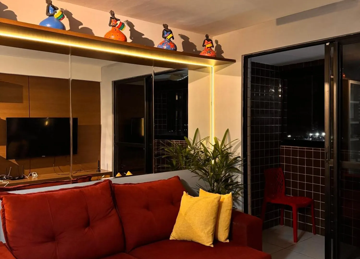아파트 Turquezza - Lindo Apartamento Na Praia Com Uma Vista Unica Do 16º Andar Para O Morro Do Careca 나탈