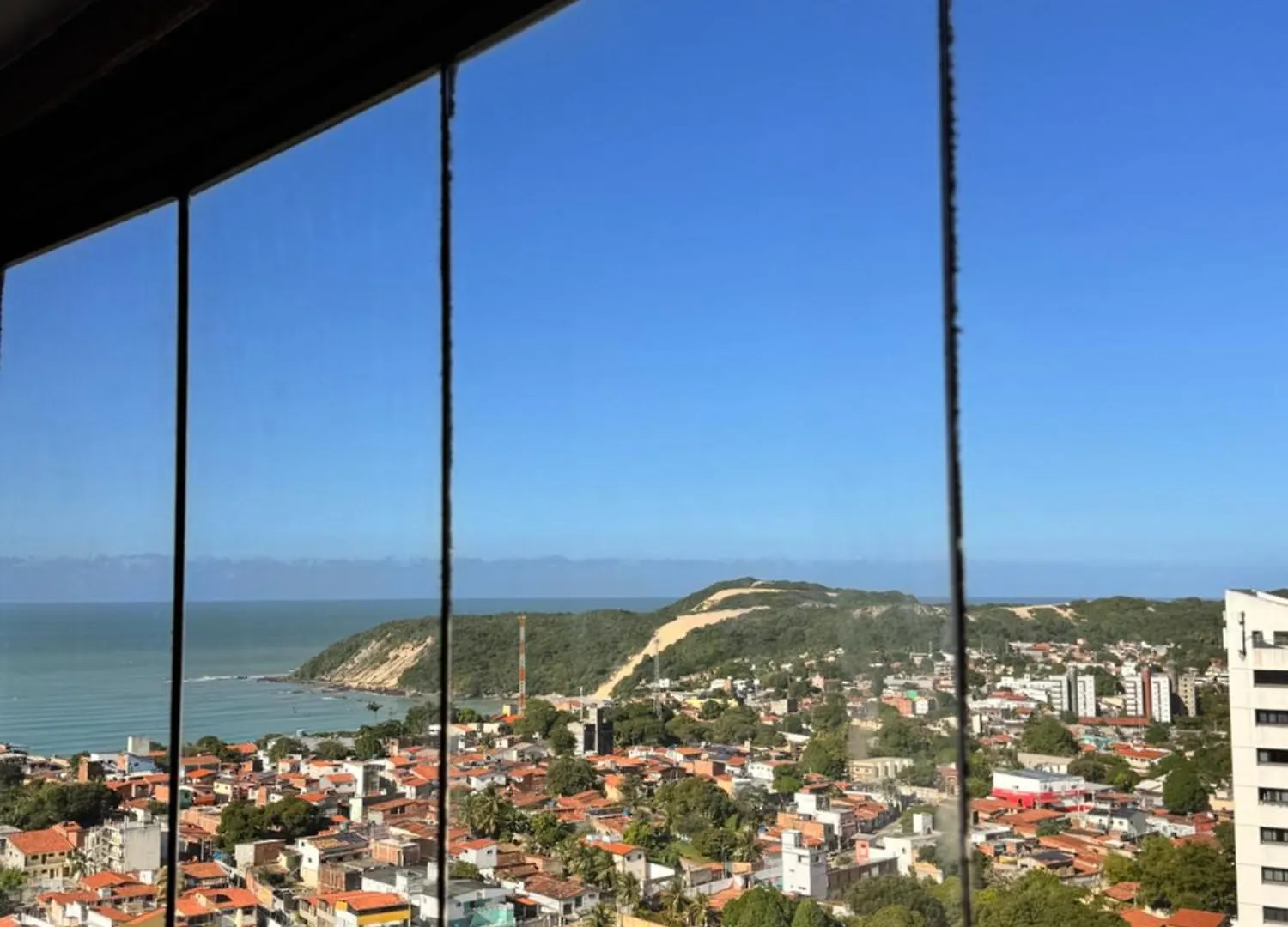 아파트 Turquezza - Lindo Apartamento Na Praia Com Uma Vista Unica Do 16º Andar Para O Morro Do Careca 나탈 브라질