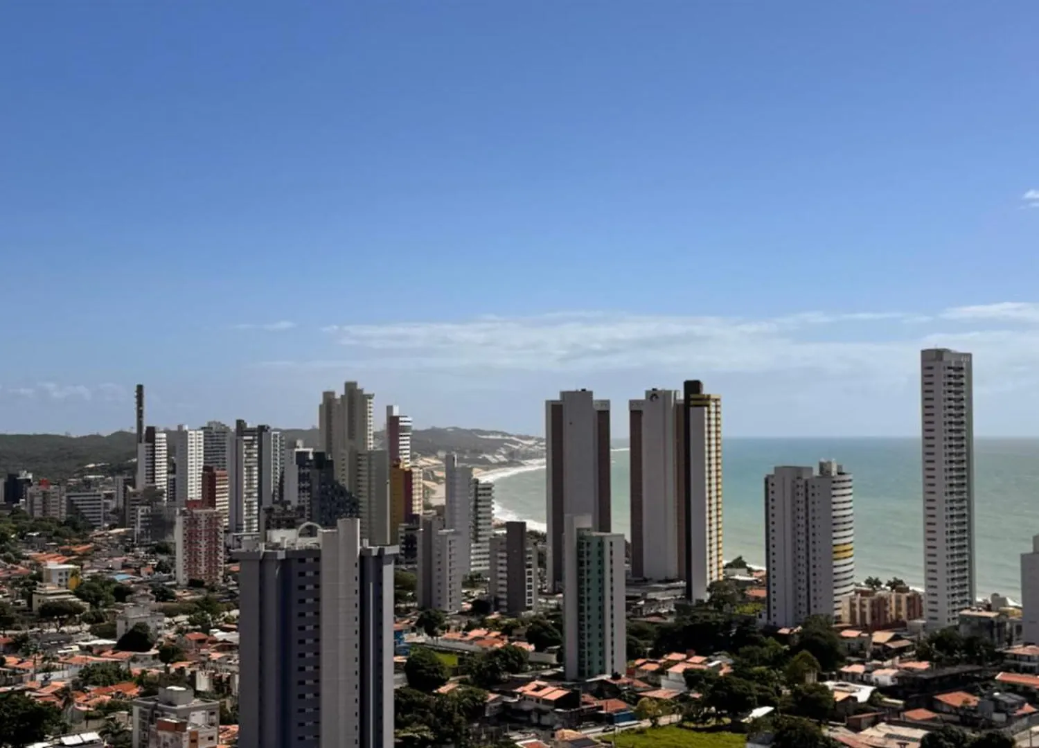 아파트 Turquezza - Lindo Apartamento Na Praia Com Uma Vista Unica Do 16º Andar Para O Morro Do Careca 나탈